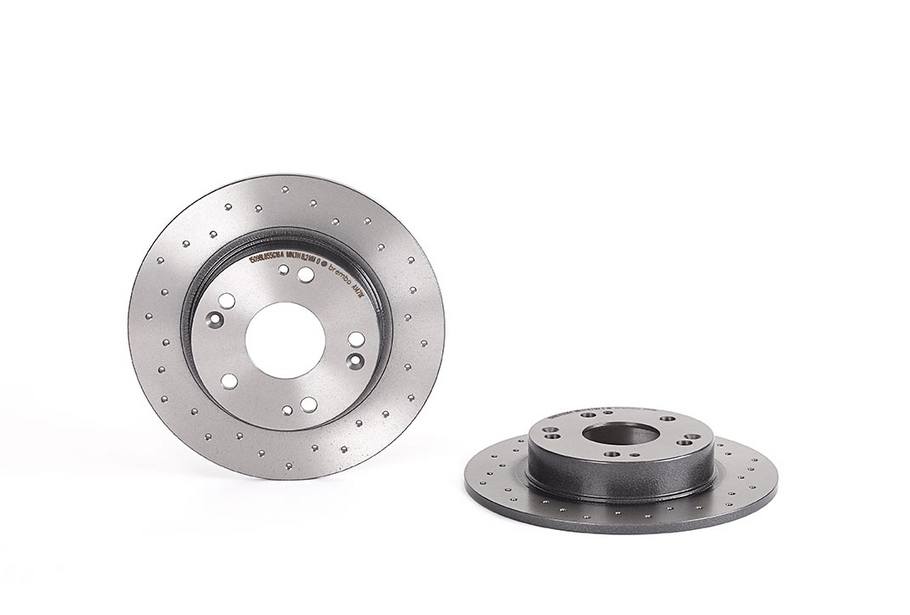 Product of Brembo 08A1471XC02 Xtra Solid Cross Drilled 1 Piece Brake Rotor 