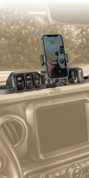 Rugged Ridge 13551.39 Cell Phone Mount||13551_39-Dash_Mount_With_Switches_A.Jpg||90||o311355139||1569362