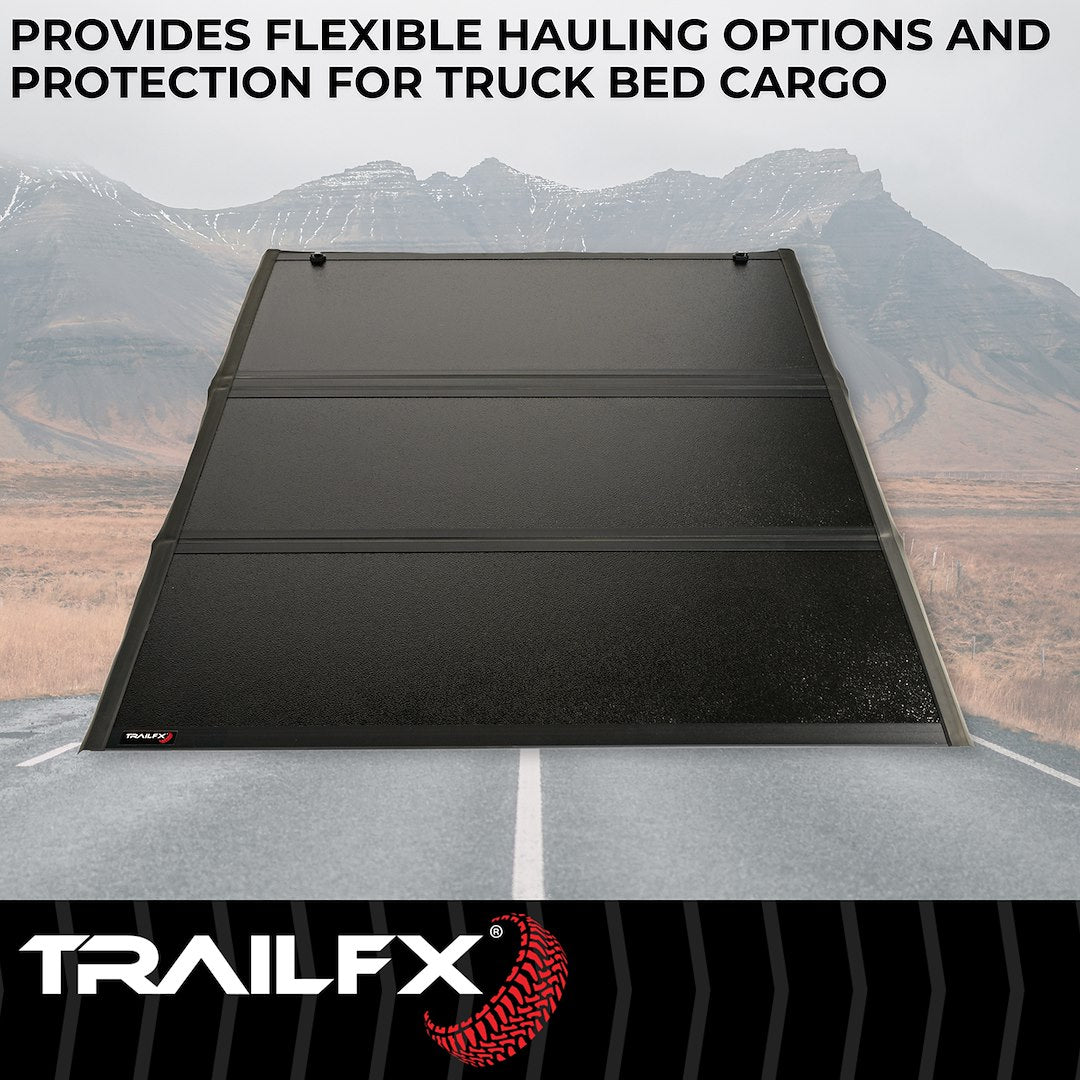 Product of TrailFX TFX Standard Flush Tri-Fold Hard Folding TFX3527 Tonneau Cover 