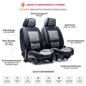 Seat Cover Solutions 12sbg Seat Cover||black And Grey Features.Jpg||87||scv12sbg||1744966