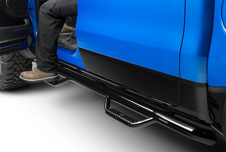 Product of N-Fab D0984CC Cab Length Nerf Bar With Drop Down Steps 