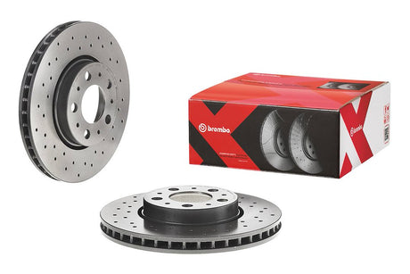 Product of Brembo 0986331XC02 Xtra Vented Cross Drilled 1 Piece Brake Rotor 