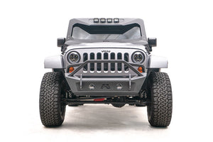 Product of Fab Fours JK07-B1952-1 Stubby Series Steel Powder Coated Bumper 