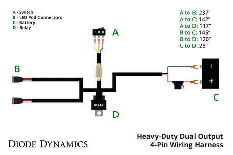 Product of Diode Dynamics Dd4093 Light Bar Wiring Harness