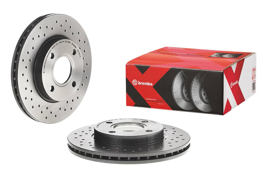 Product of Brembo 0978061XC02 Xtra Vented Cross Drilled 1 Piece Brake Rotor 