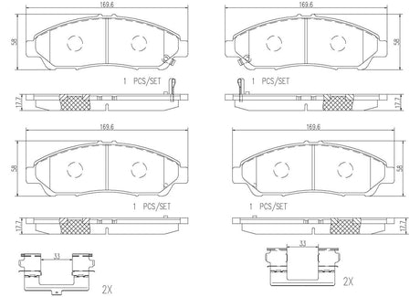 Product of Brembo P28060N Brake Pad - Set Of 4 