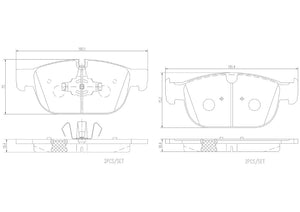 Product of Brembo P86027N Brake Pad - Set Of 4 