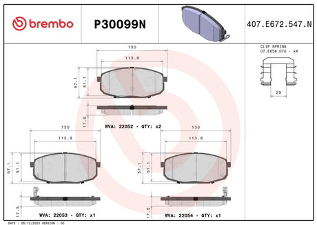 Brembo P30099n Brake Pad||p30099n_2.Jpg||86||brmp30099n||2091586