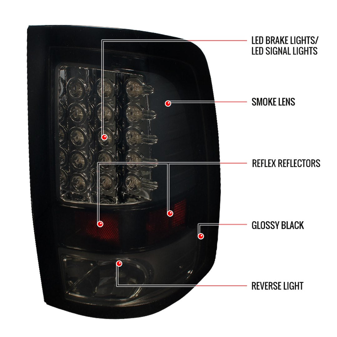 Product of Spec-D Tuning LT-RAM09BBLED-TM Tail Light Assembly 