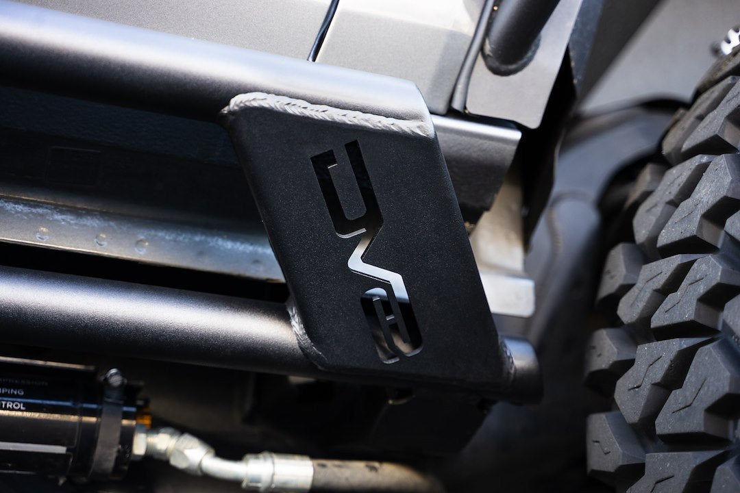 Product of DV8 Offroad SRBR-04 Rock Sliders Nerf Bar With Surface Steps 