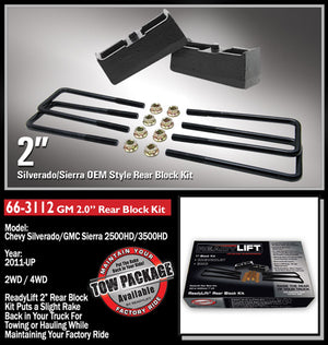 Readylift 66-3112 Leaf Spring Block Kit||66-3112_Block_Copy.Jpg||86||r90663112||1341156