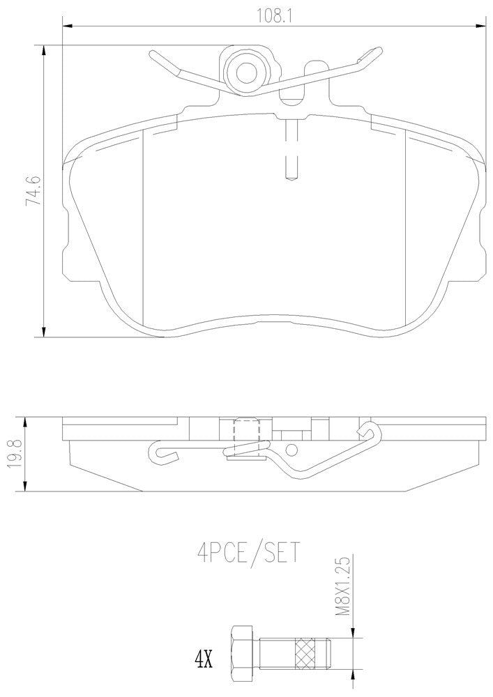 Product of Brembo P06017N Brake Pad - Set Of 4 