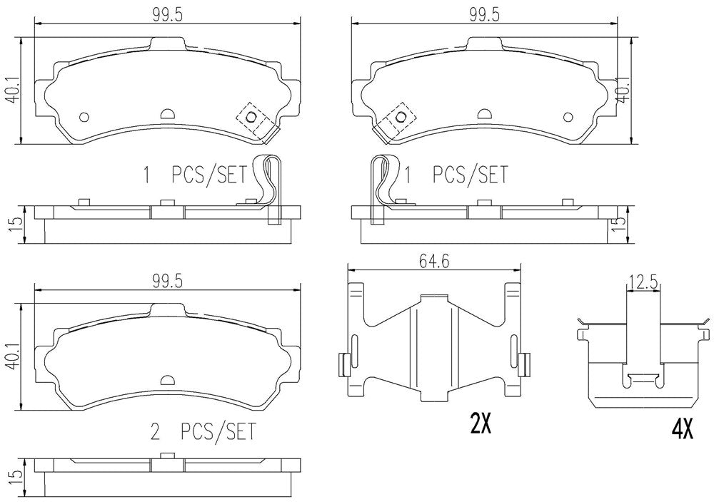 Product of Brembo P56035N Brake Pad - Set Of 4 