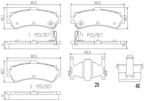 Product of Brembo P56035N Brake Pad - Set Of 4 