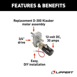 Product of Lippert Components 138449 Lippert 3 X 3 Through Frame Slide Outs Slide Out Motor 