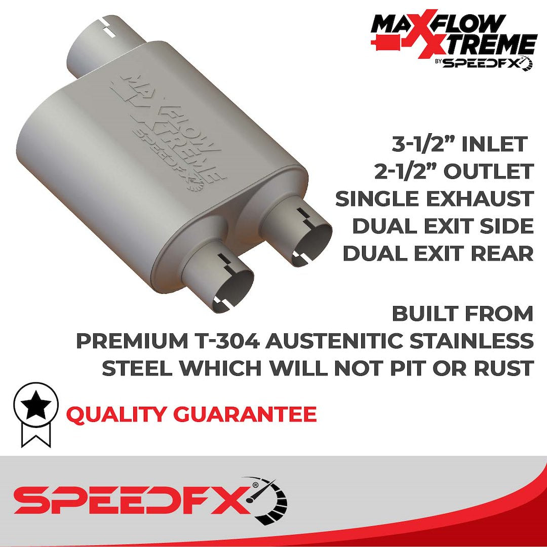 Product of SpeedFX 50102 MaxFlow Xtreme Cat Back System Single Exhaust System Kit 