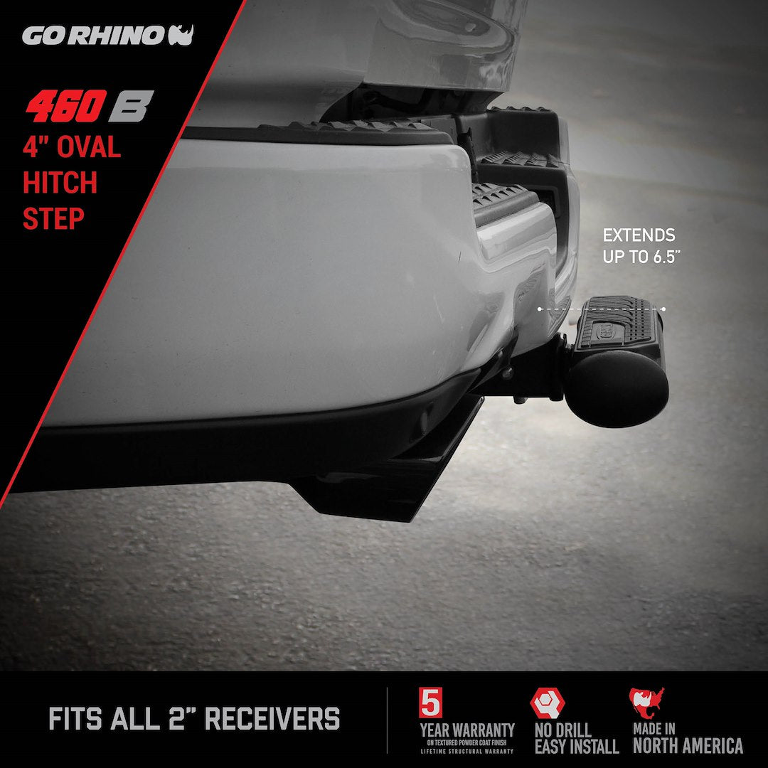 Product of Go Rhino 460B Black Powder Coated Steel Truck Step