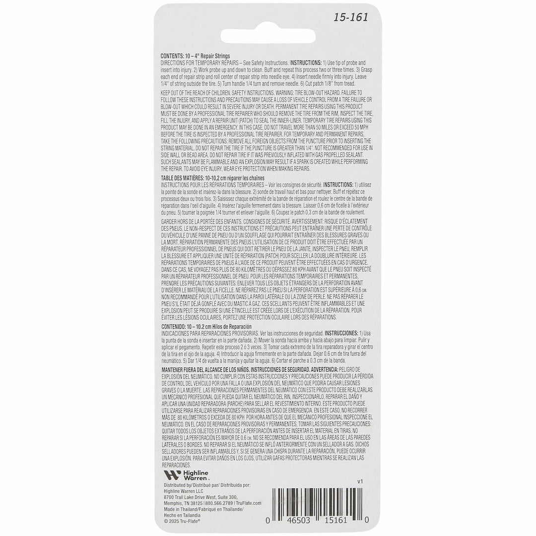 Tru Flate 15-161 Tire Repair Kit||15-161_2.Jpg||87||t2f15161||2245888