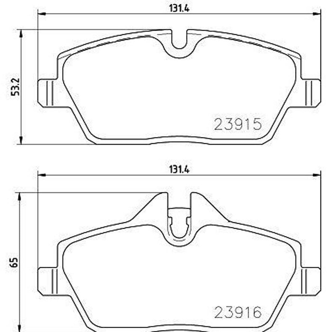 Product of Brembo P06091 Brake Pad - Set Of 4 