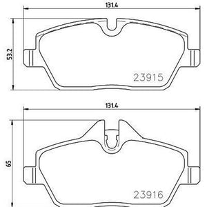 Product of Brembo P06091 Brake Pad - Set Of 4 
