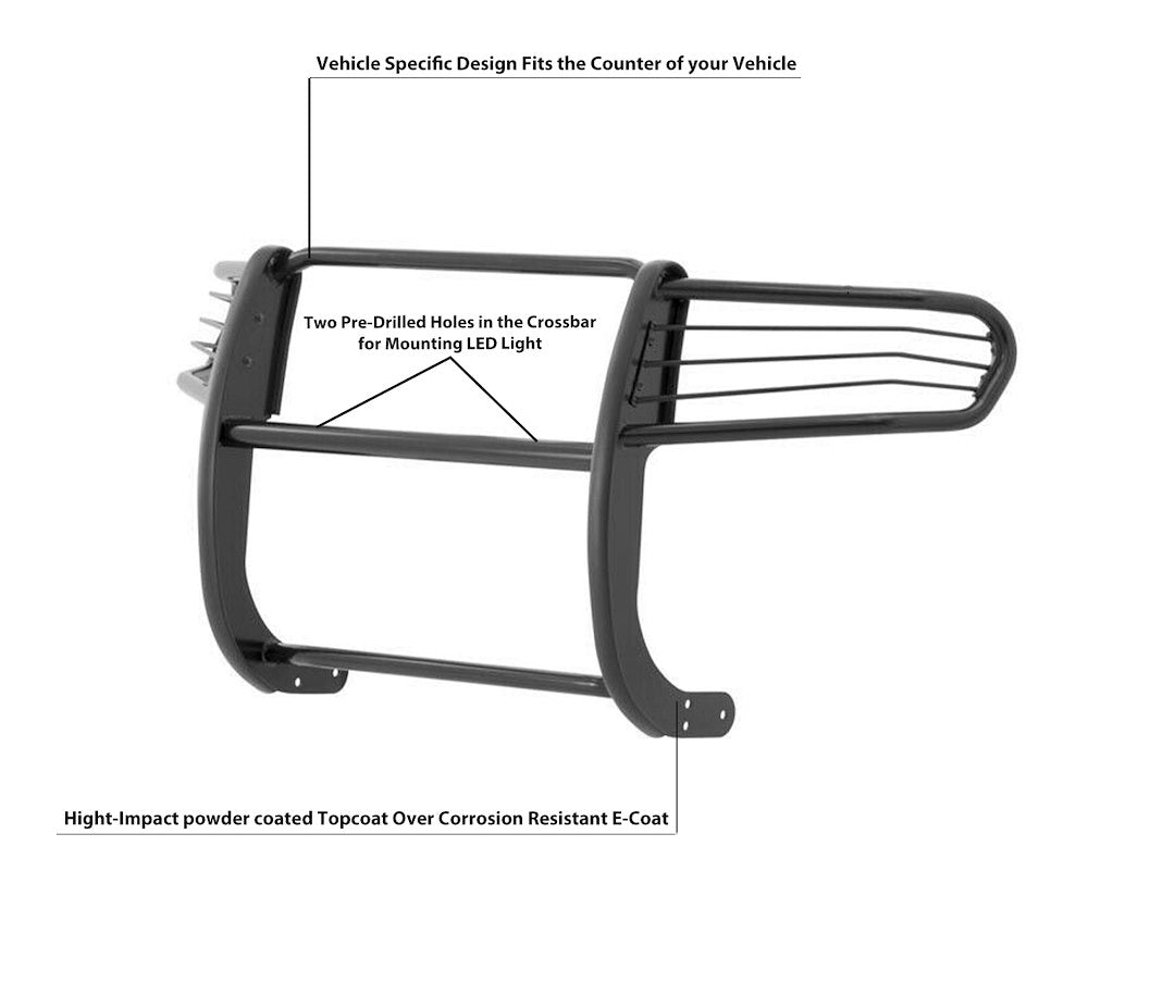 Product of Black Horse Offroad 17A152500A1MA Grille Guard Modular Black Powder Coated 