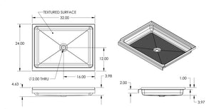 Specialty Recreation Sp2432wc Shower Pan||sp2432_C_Schem.Jpg||86||b1gsp2432wc||1717886