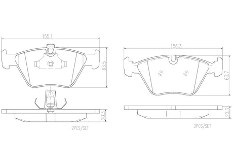 Product of Brembo P06022N Brake Pad - Set Of 4 