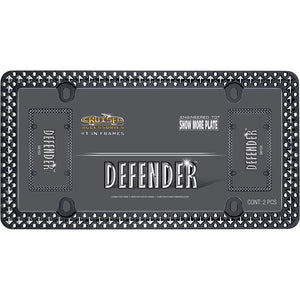 Cruiser 58153 License Plate Frame||58153_P01-Defender_Matte_Black_Chrome-Inpack.Jpg||86||c3458153||996366