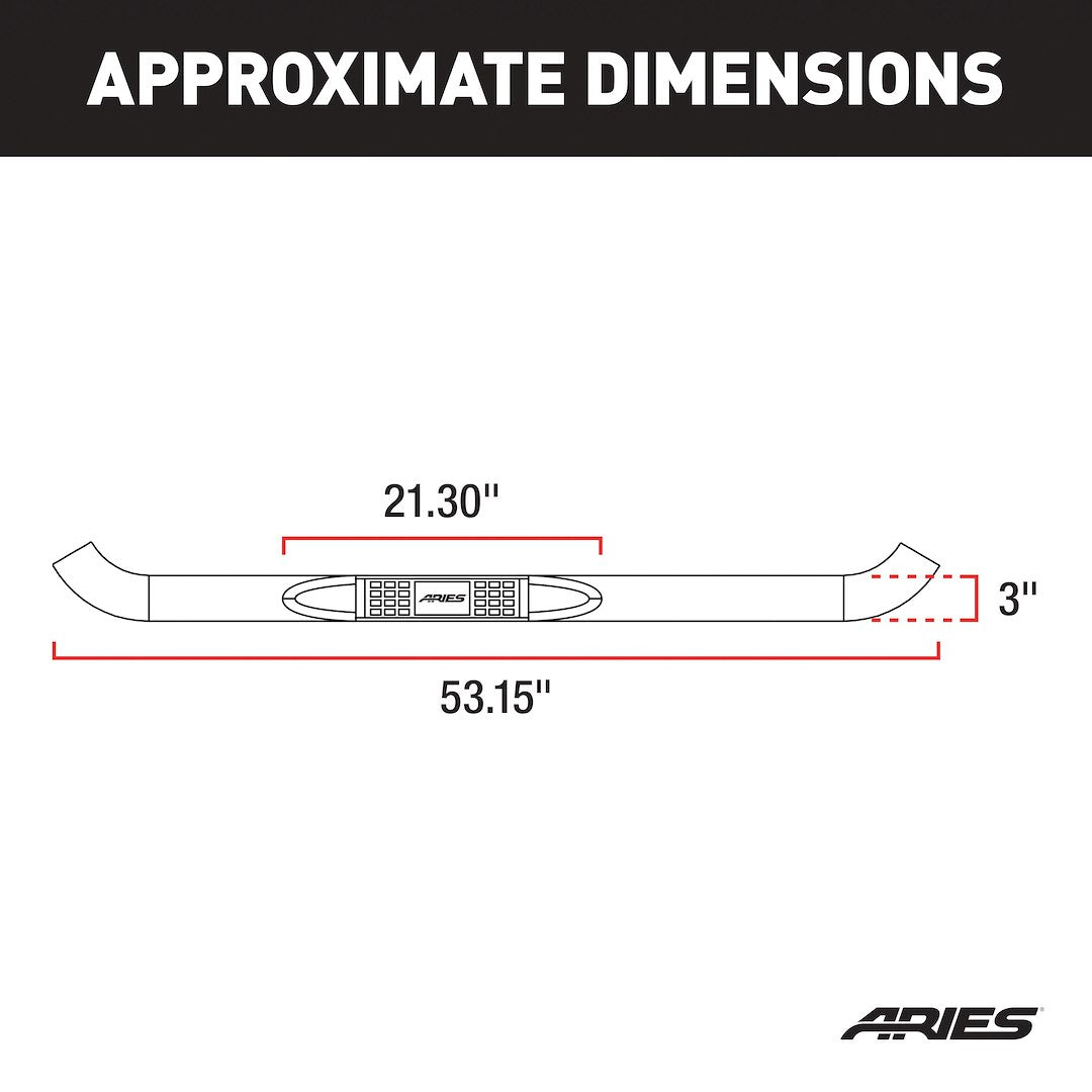 Product of Aries 204048 Nerf Bar With Surface Steps 