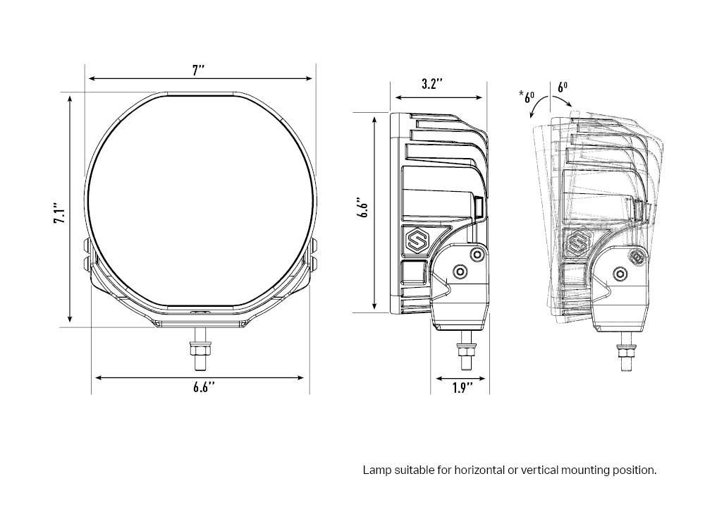 Product of Triple-R Light 0S7-US-STD-SM Driving/ Fog Light 