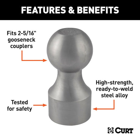 Curt 40094 Gooseneck Trailer Hitch Ball||40094_3008x1990_Fa.Jpg||86||c9340094||1197699