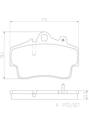 Product of Brembo P65007N Brake Pad - Set Of 4 