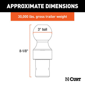 Curt 60628 Gooseneck Trailer Hitch Ball||60628_3008x1990_Ca.Jpg||93||c9360628||907246