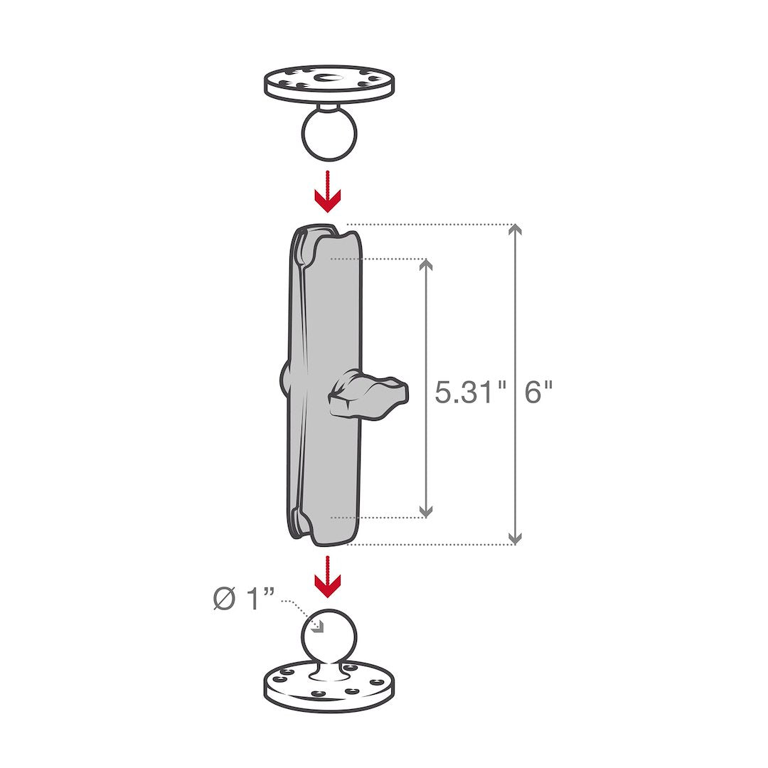 Product of Ram Mounts Ram-B-201u-C Mobile Electronics Device Mount Arm