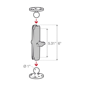 Product of Ram Mounts Ram-B-201u-C Mobile Electronics Device Mount Arm