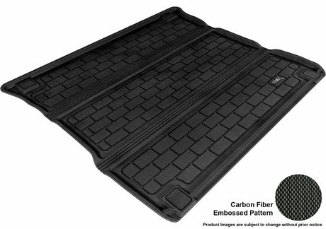 Product of 3D Mats M1JP0041309 Black Thermoplastic Rubber Of Carbon Fiber Texture Back Of 2nd Row Seat Cargo Area Liner 