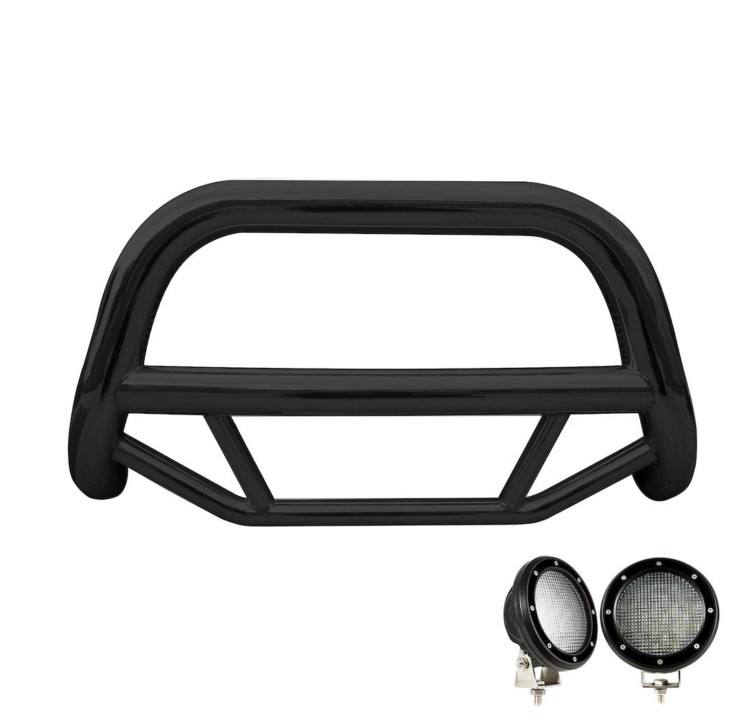 Product of Black Horse Offroad MBB-HOB3301-PLFB Bull Bar  with skid plate 