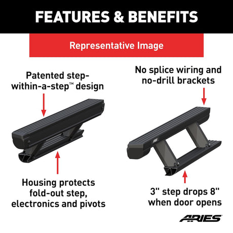 Product of ARIES ActionTrac Running Boards Component (3025179)