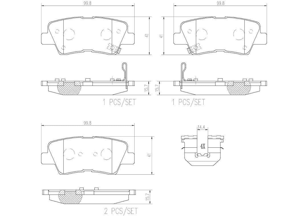 Product of Brembo P30067N Brake Pad - Set Of 4 