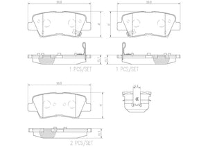 Product of Brembo P30067N Brake Pad - Set Of 4 