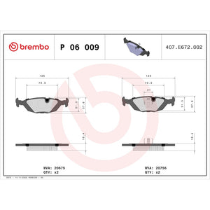 Brembo P06009 Brake Pad||p06009_Drw.Jpg||88||brmp06009||1752121