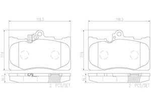Product of Brembo P83072N Brake Pad - Set Of 4 