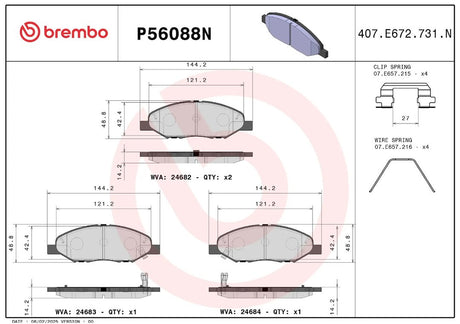 Brembo P56088n Brake Pad||p56088n_2.Jpg||86||brmp56088n||2091739