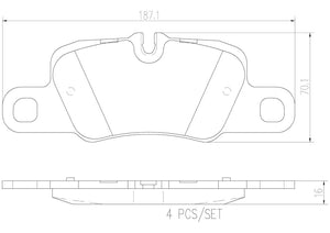 Product of Brembo P65020N Brake Pad - Set Of 4 