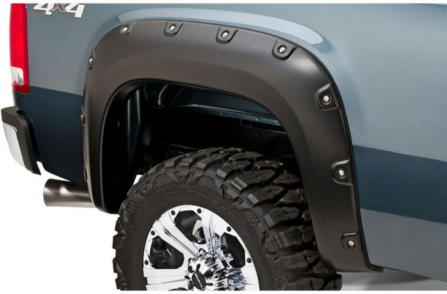 Product of Bushwacker 40953-02 Pocket Style/ Exposed Fasteners Black Fender Flare - Set Of 4 