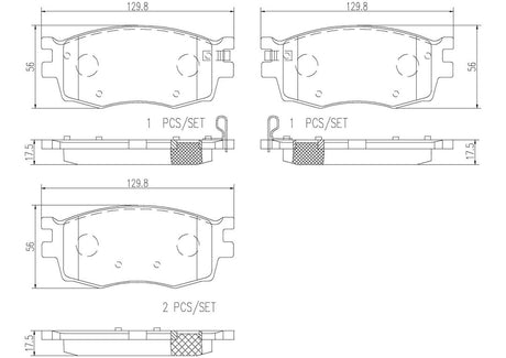 Product of Brembo P30026N Brake Pad - Set Of 4 