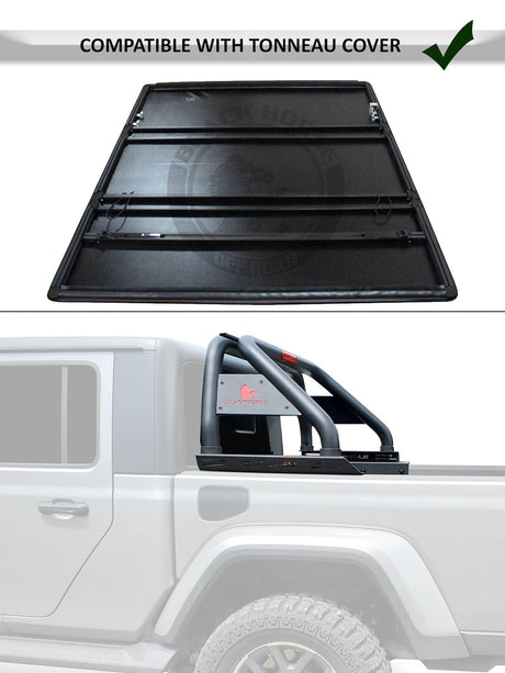 Product of Black Horse Offroad RB002BK Tubular Powder Coated Steel Truck Bed Bar 