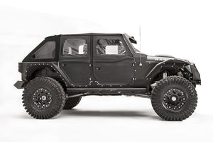 Product of Fab Fours JK1003-1 Pocket Style/ Exposed Fasteners Black Fender Flare - Set Of 2 
