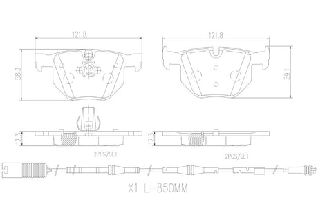 Product of Brembo P06033N Brake Pad - Set Of 4 