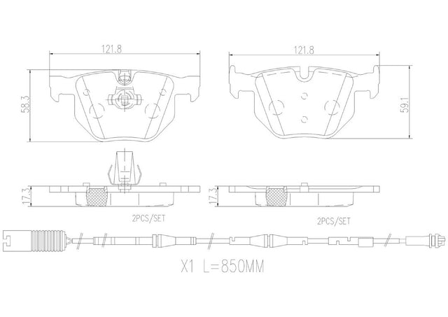 Product of Brembo P06033N Brake Pad - Set Of 4 